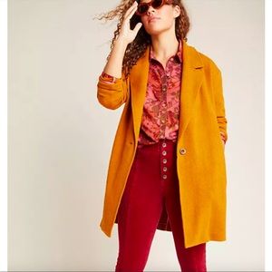Anthropologie Corinthia Blazer Mustard Jacket XS